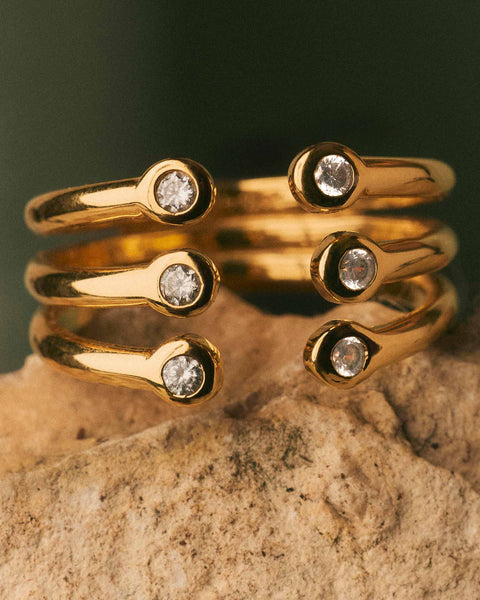 Night Sky Map Triple Adjustable Ring