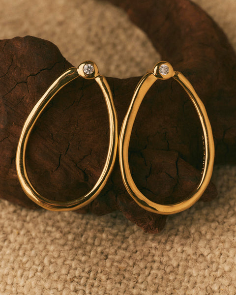 Sparkle Moon Earrings