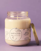 White Flower Xl Candle - 500Grs