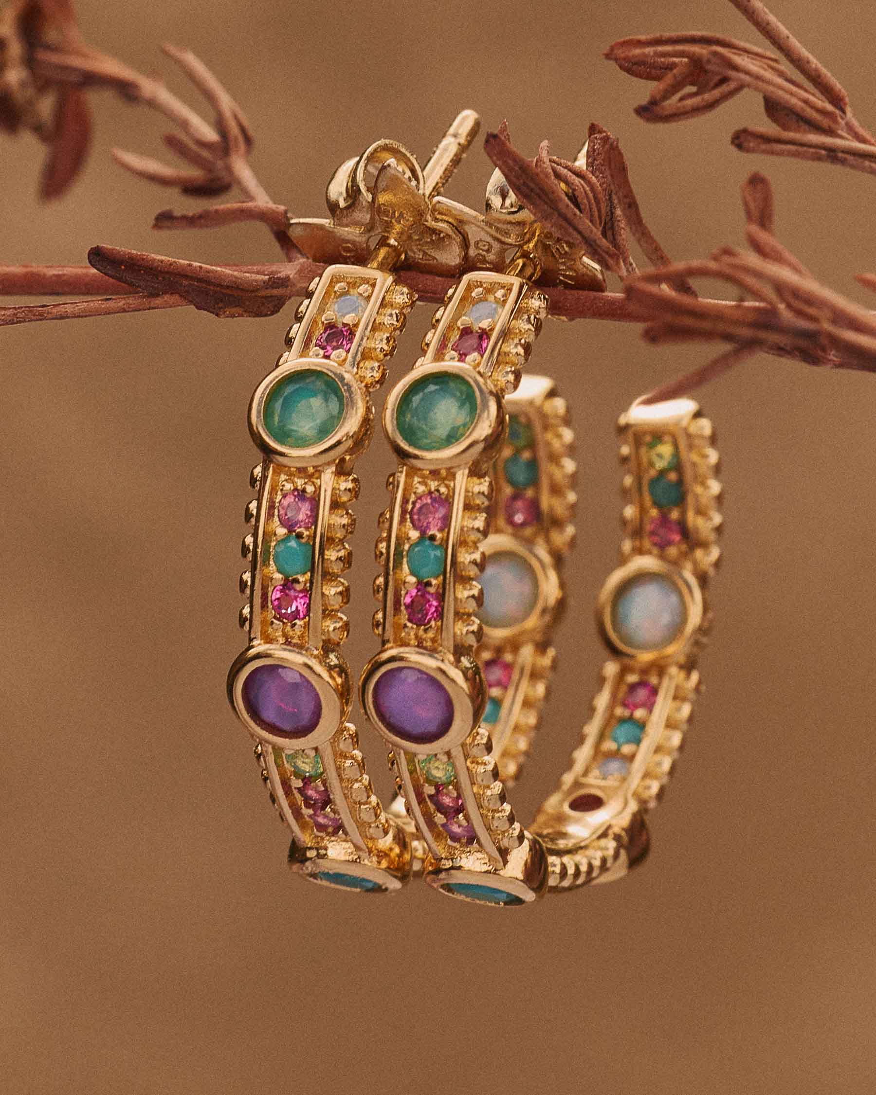Green Lake Hoop Earrings
