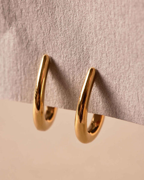 Boucles d'oreilles anneau allongées