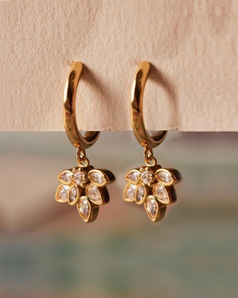 Succulent Hoop Earrings