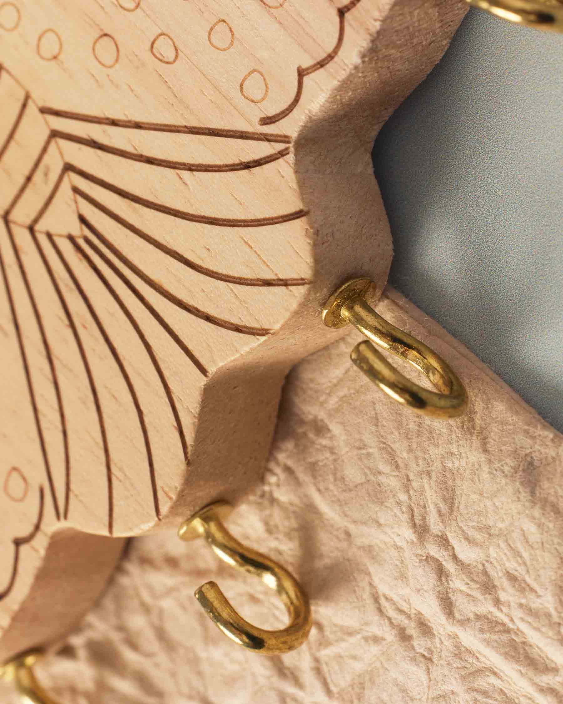 Butterfly-shaped wooden jewelry box