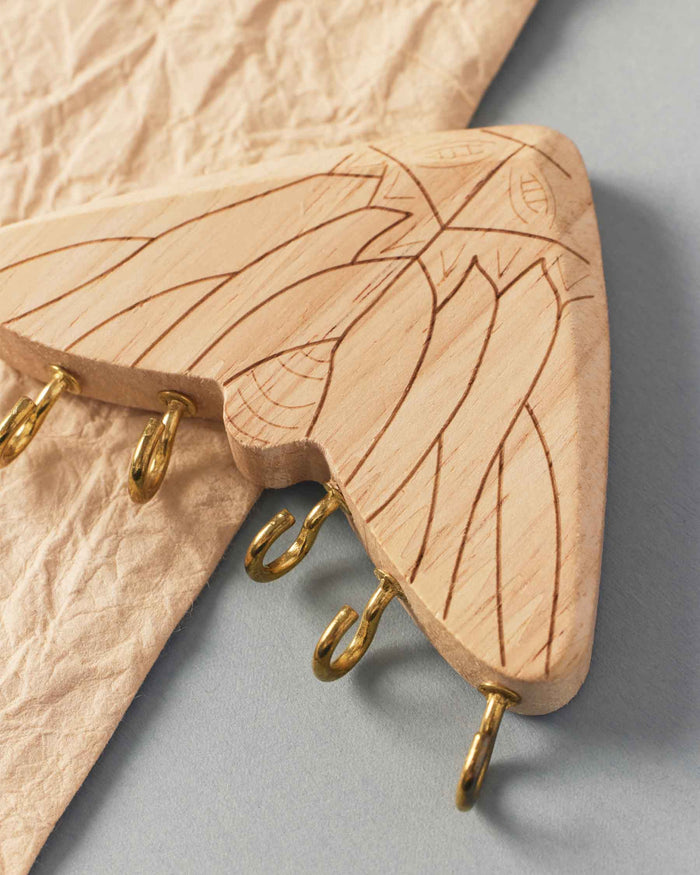 Joyero de madera con forma de Polilla