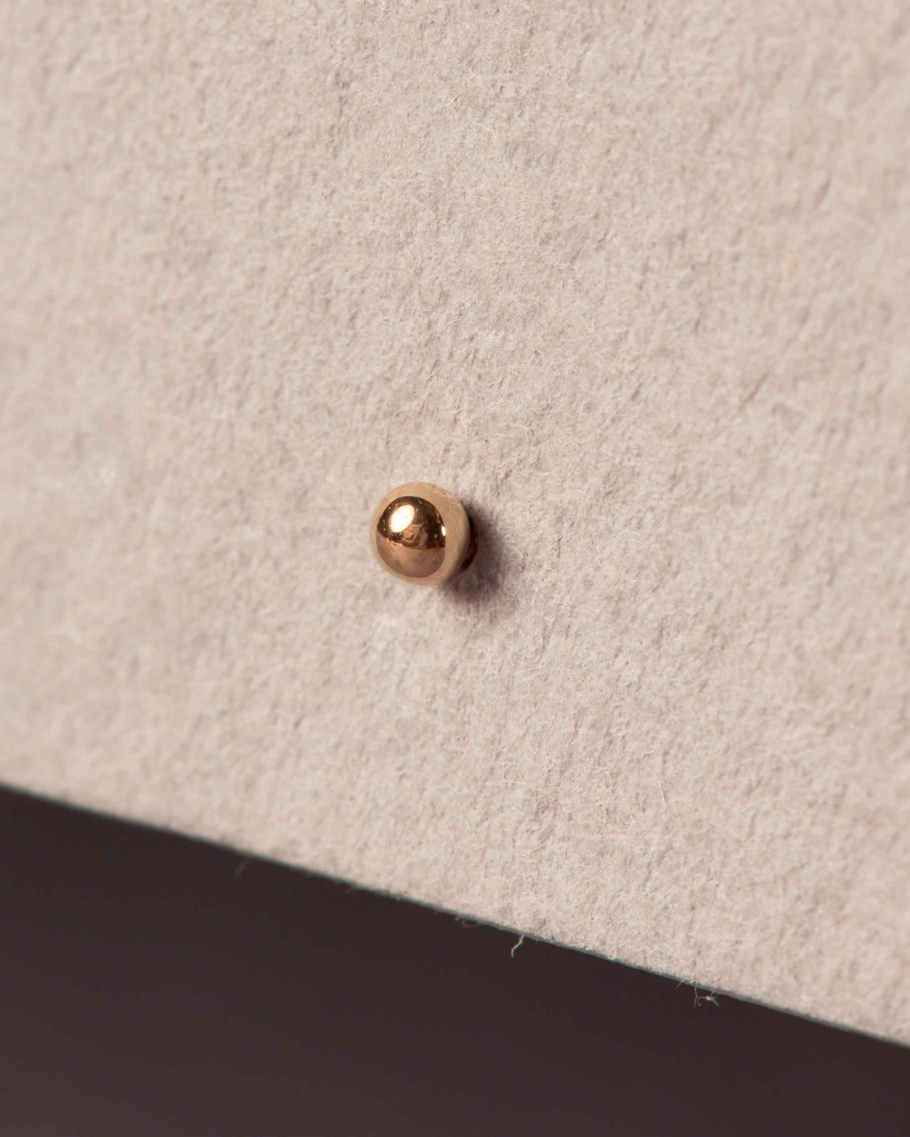 9K Solid Gold Forever Tiny Ball Earring
