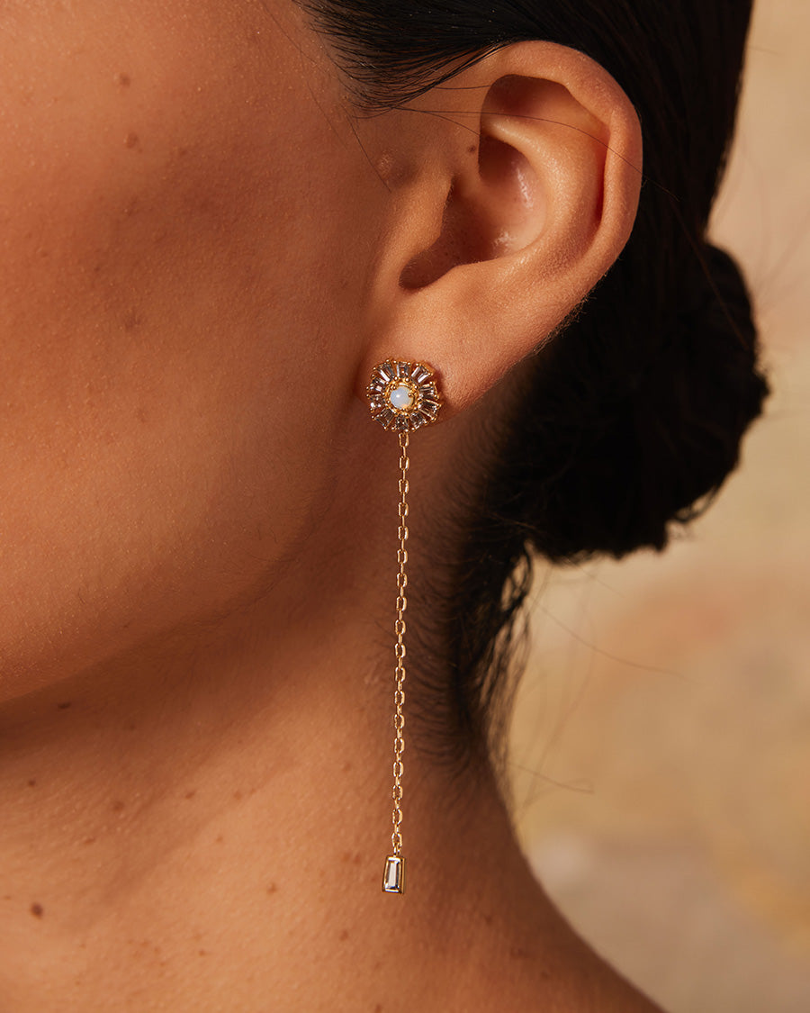 Boucles d'oreilles 2 en 1 Moon