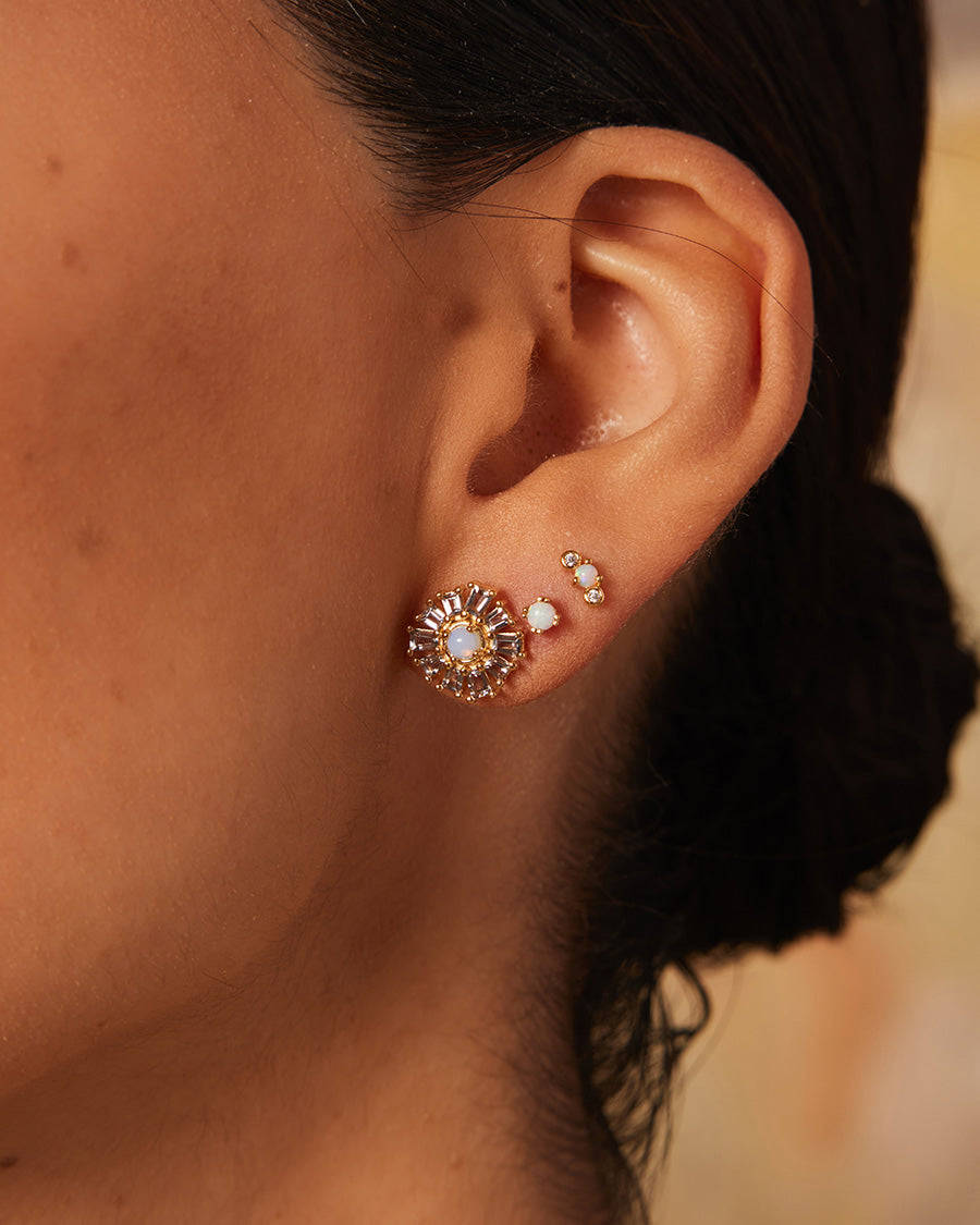 Boucles d'oreilles 2 en 1 Moon