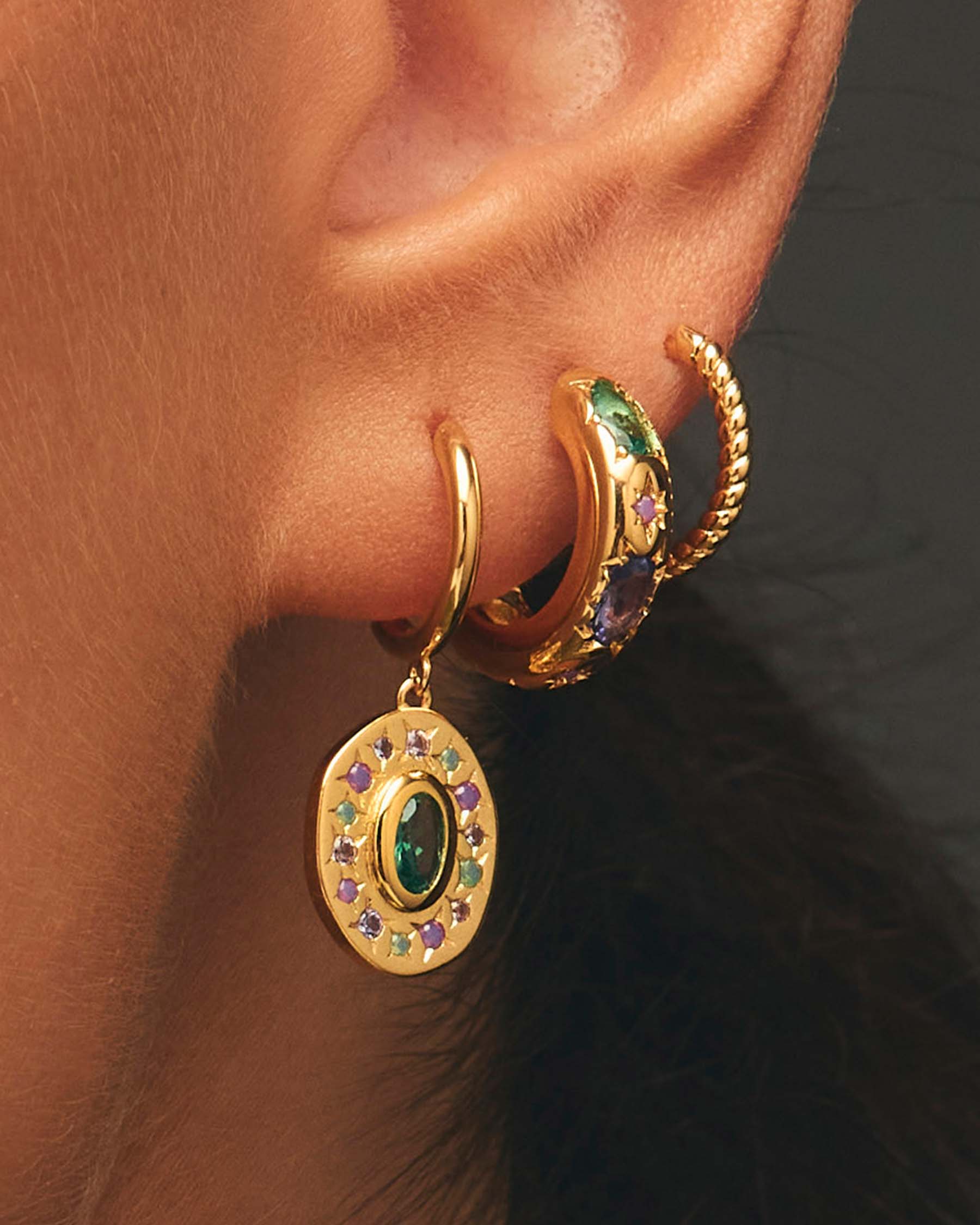 Nefertiti Bulky Hoop Earrings