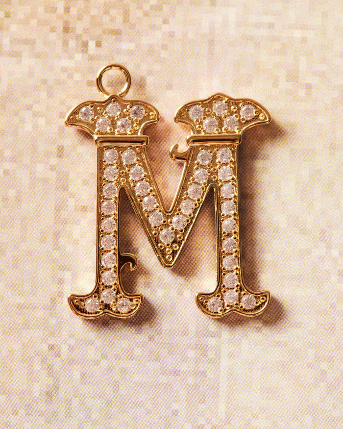 Vintage Charm Letter M