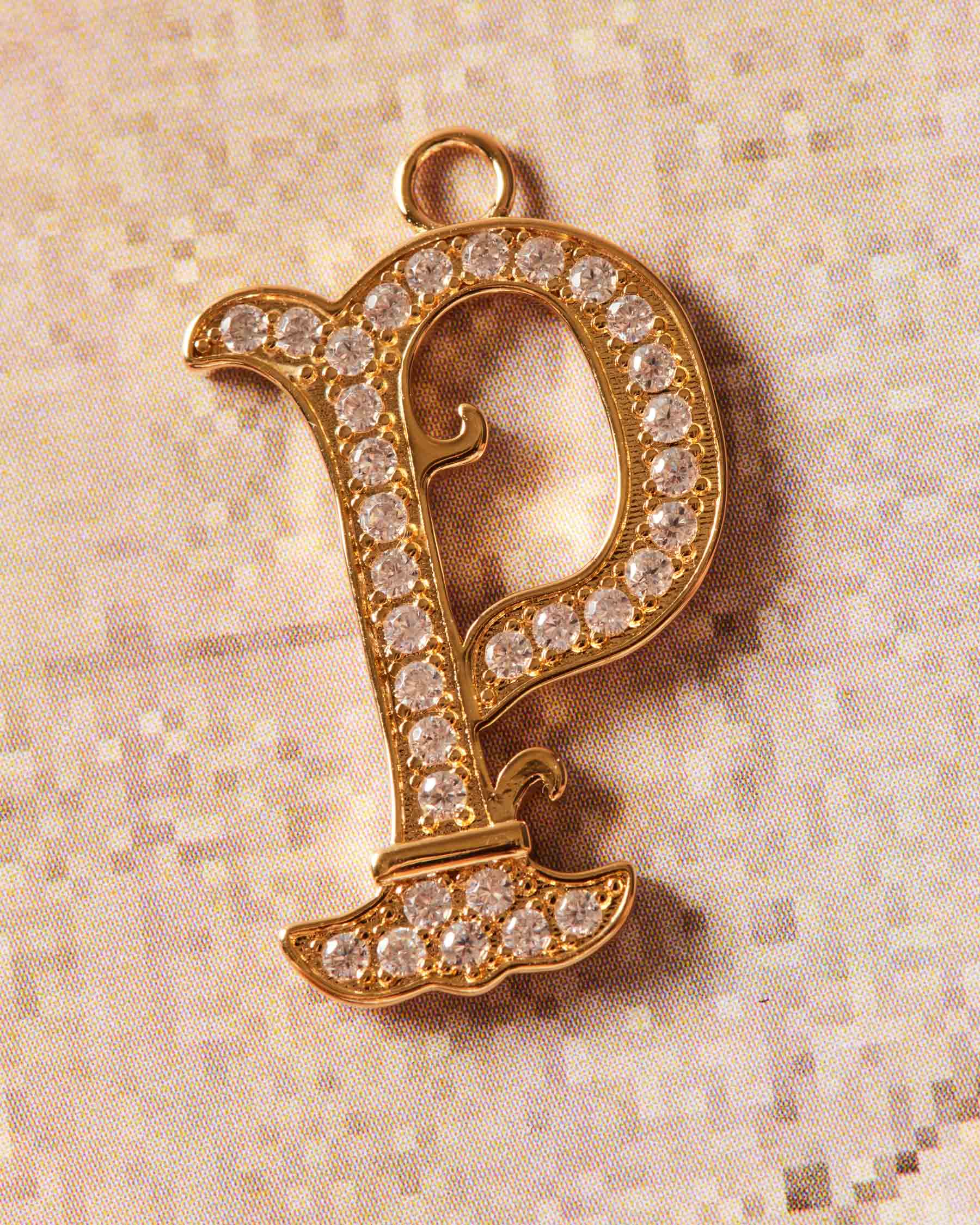 Vintage Charm Letter P