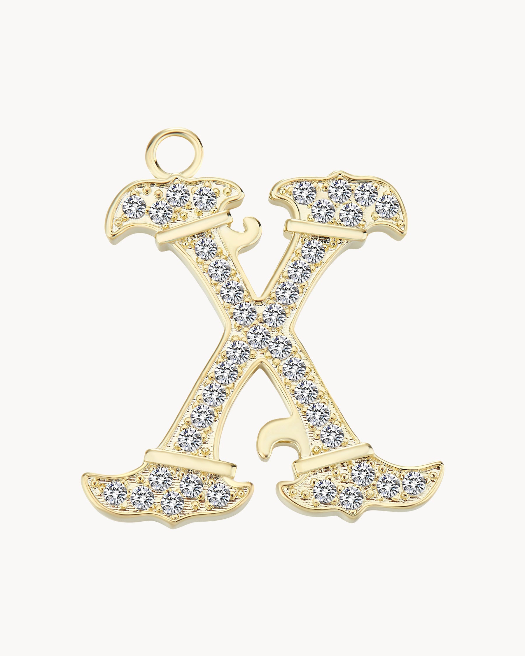 Vintage-Charm-Buchstabe X