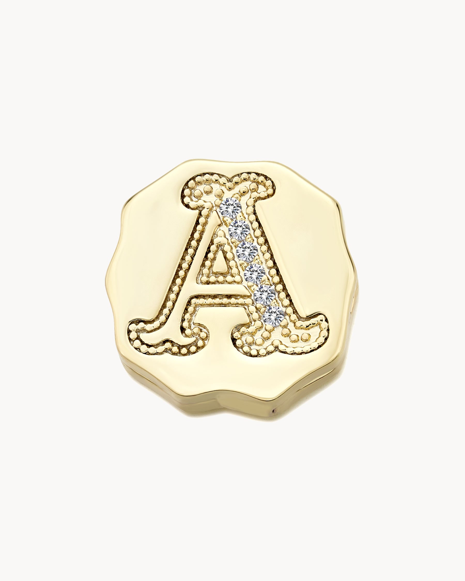 Charm Clip Bubble Vintage Buchstabe A