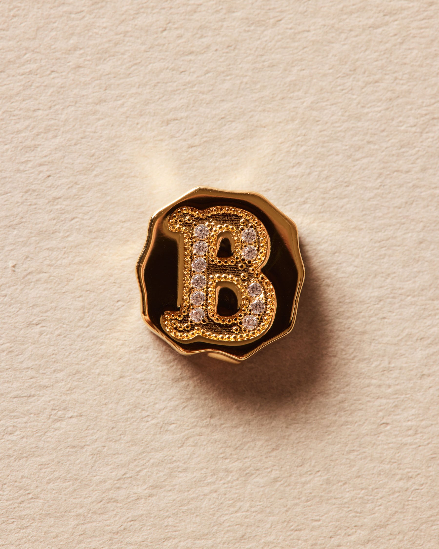 Charm Clip Bubble Vintage Buchstabe B