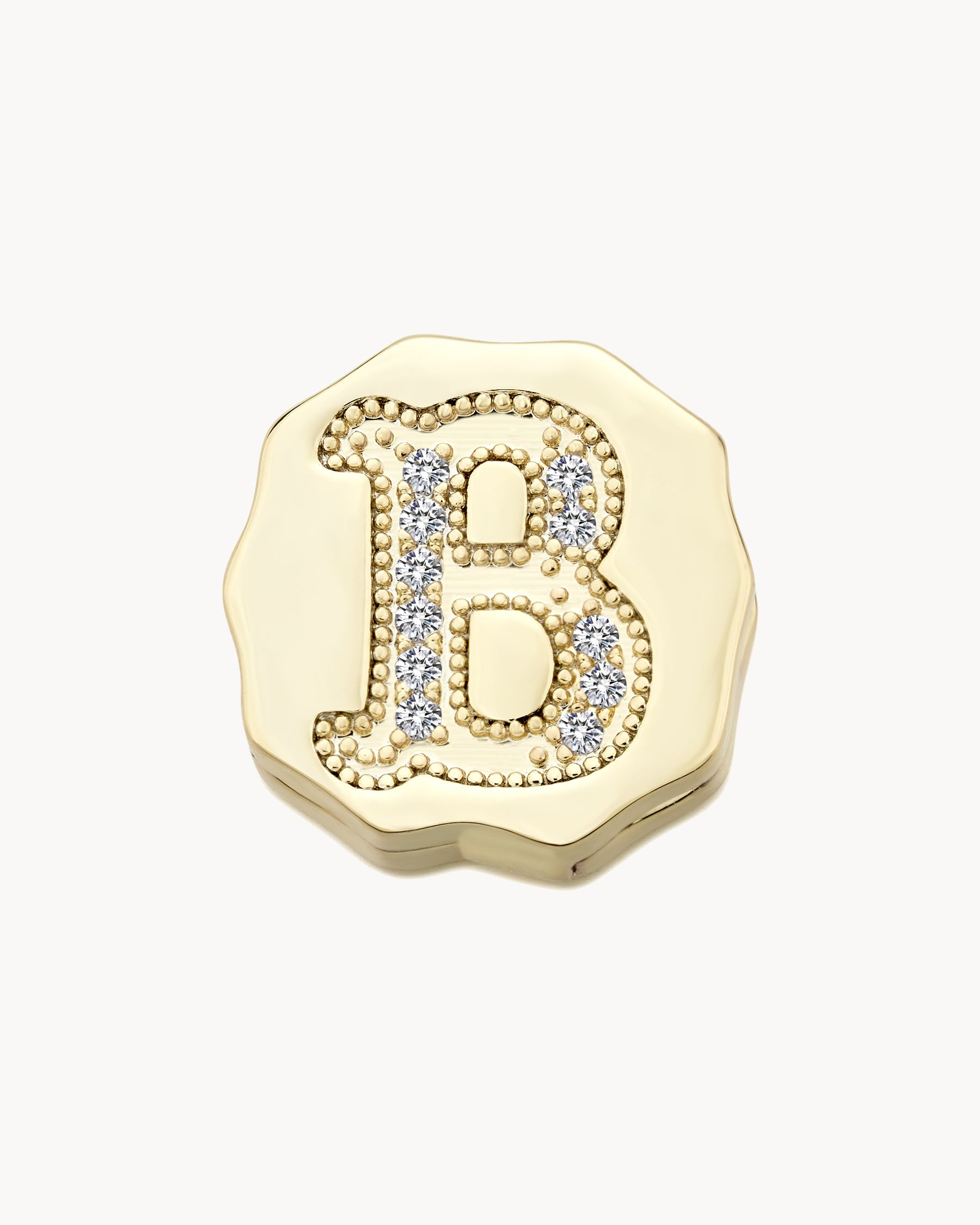 Charm Clip Bubble Vintage Buchstabe B