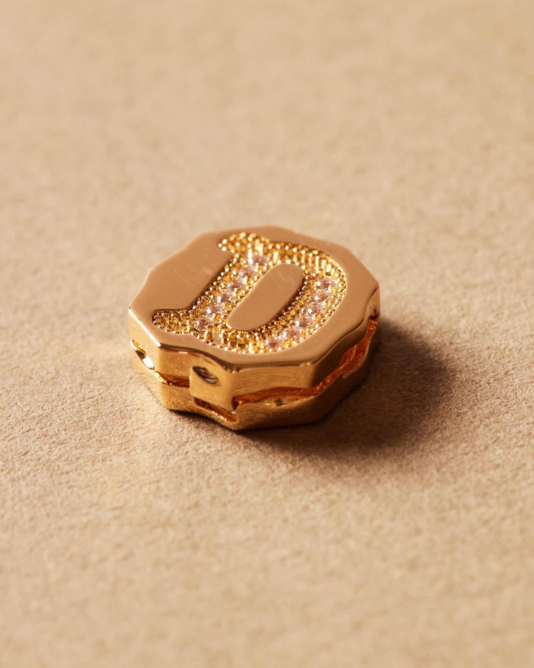 Charm Clip Bubble Vintage Buchstabe D