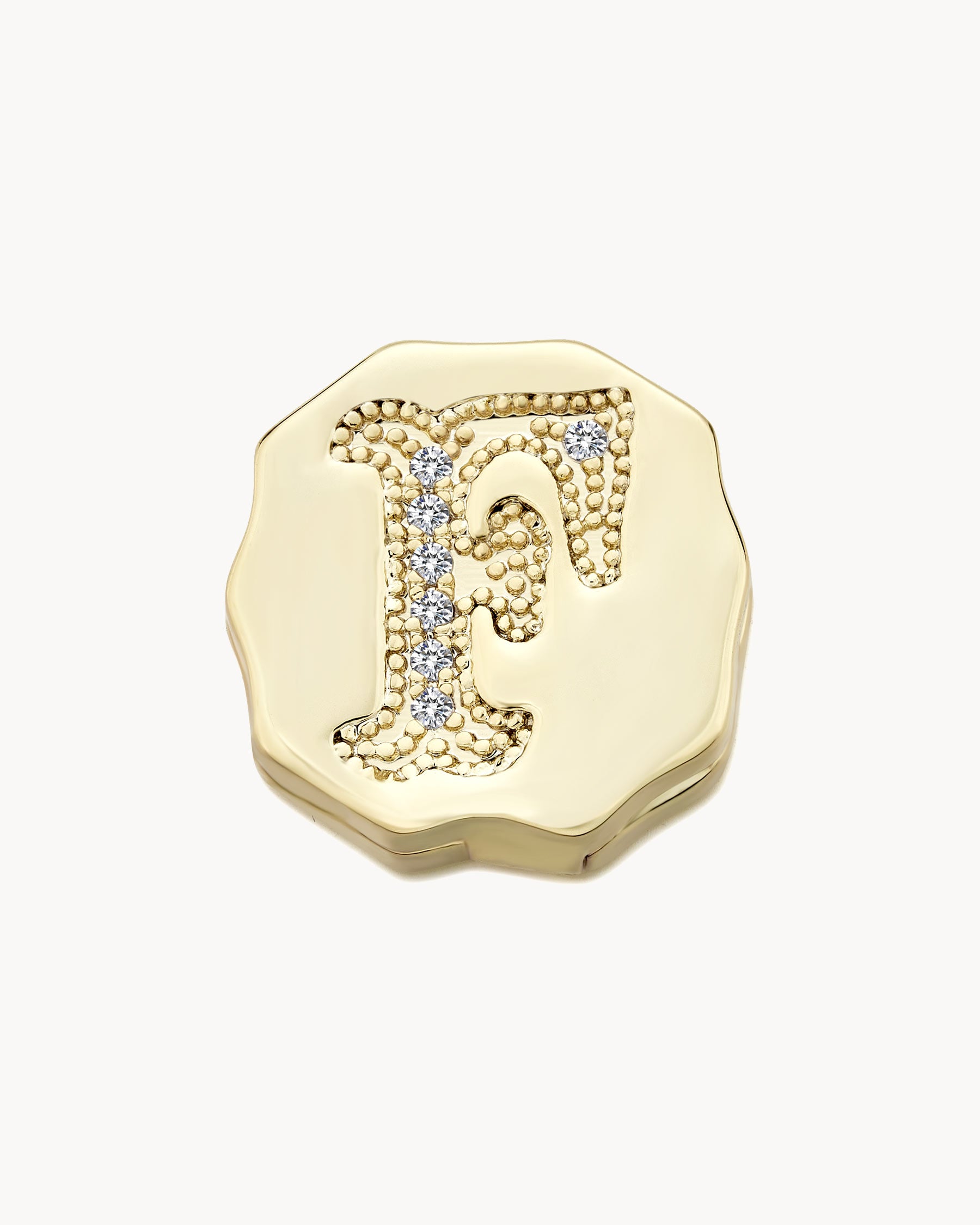 Charm Clip Bubble Vintage Buchstabe F