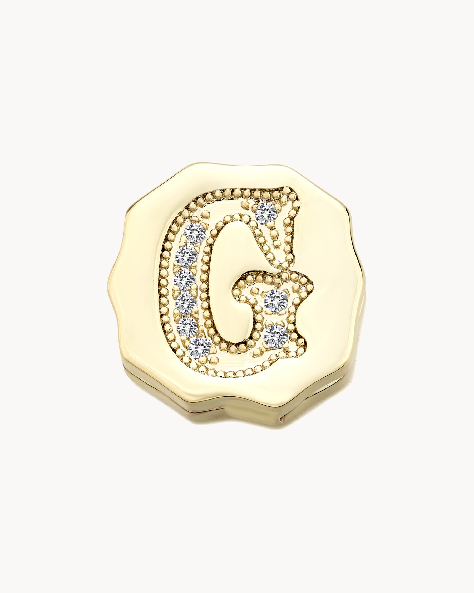 Charm Clip Bubble Vintage Letra G