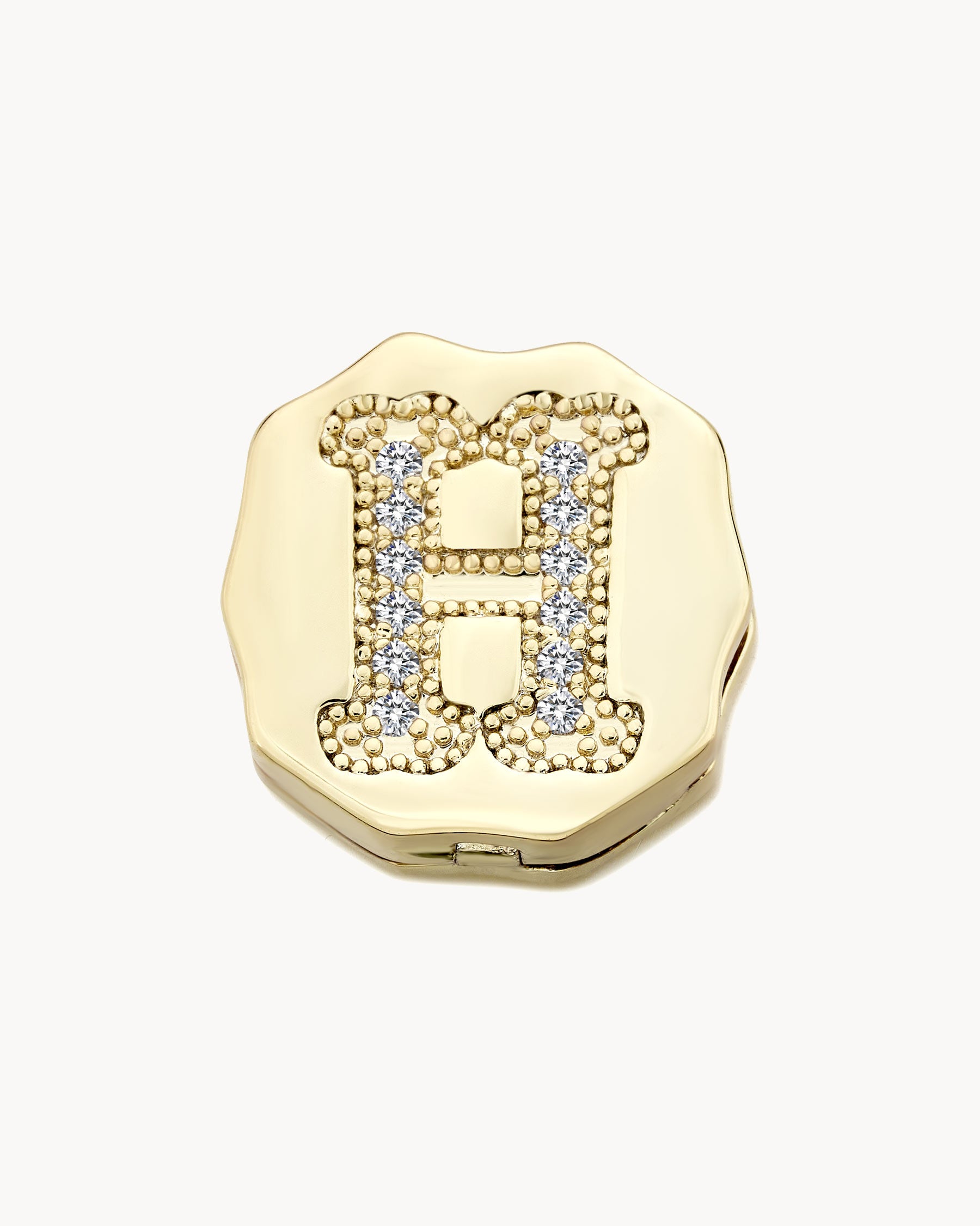 Charm Clip Bubble Vintage Letra H