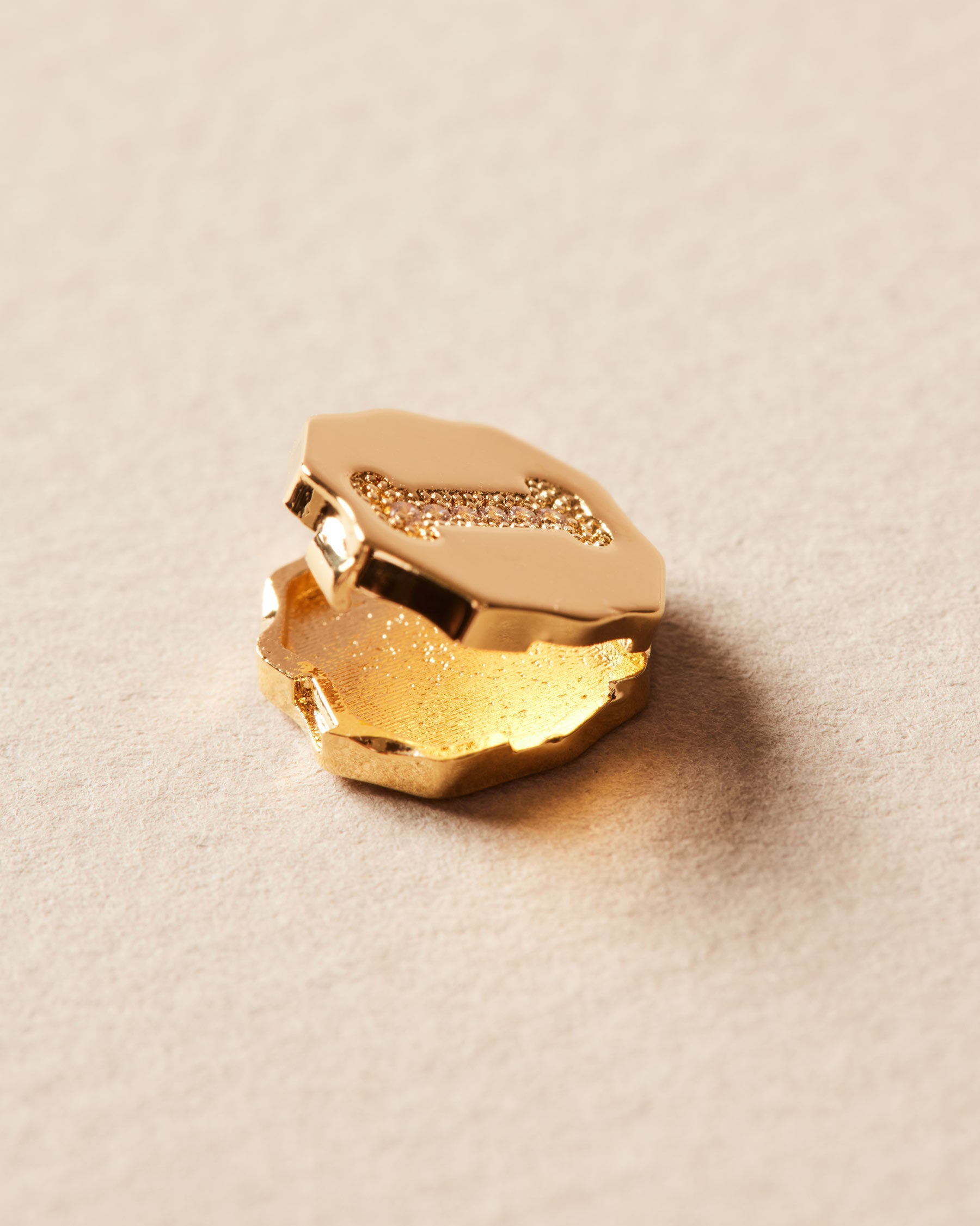 Charm Clip Bubble Vintage Buchstabe I