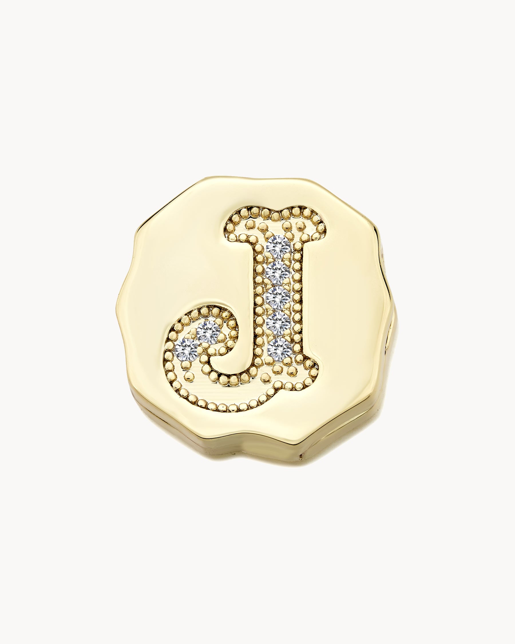 Charm Clip Bubble Vintage Letra J