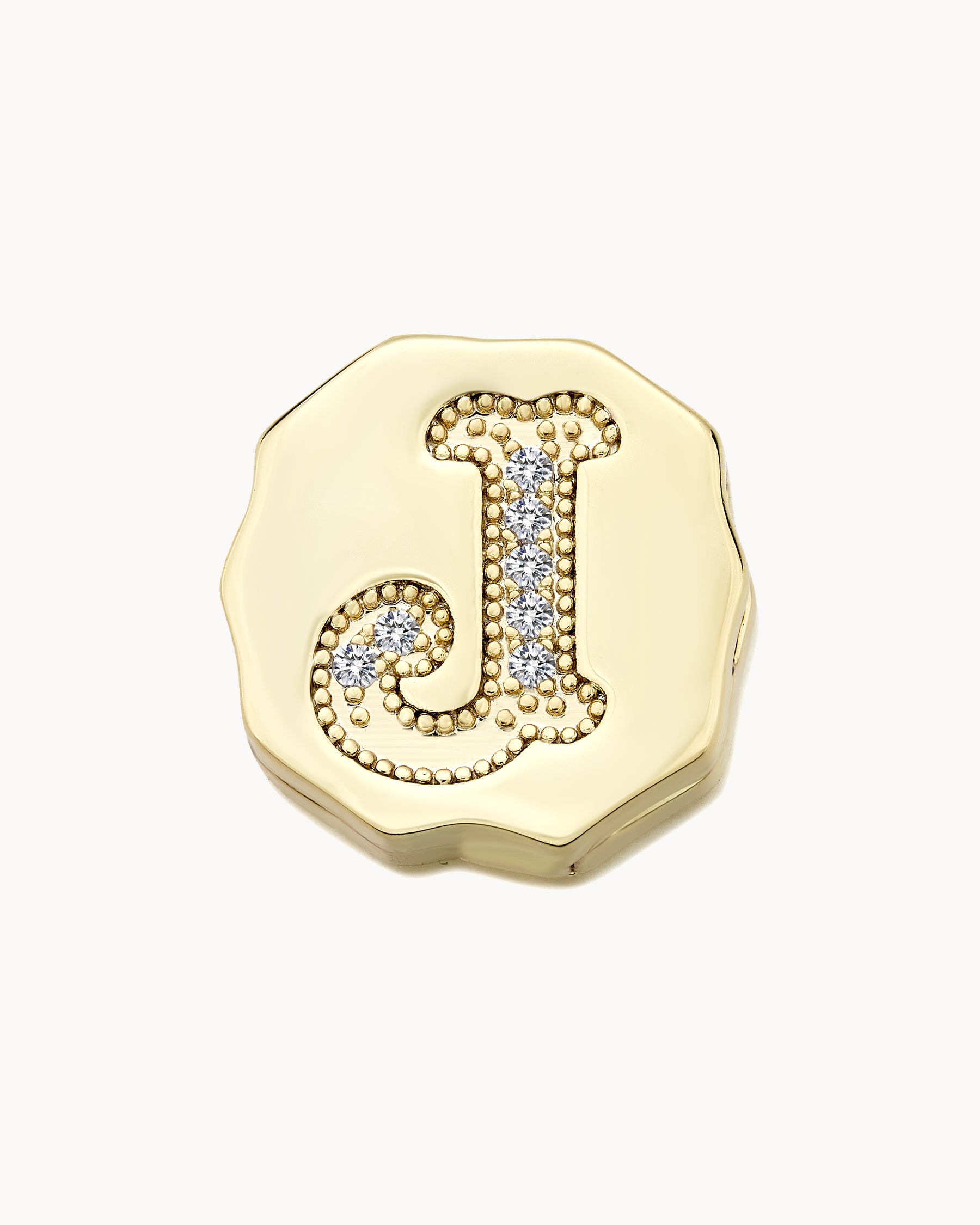 Charm Clip Bubble Vintage Buchstabe J