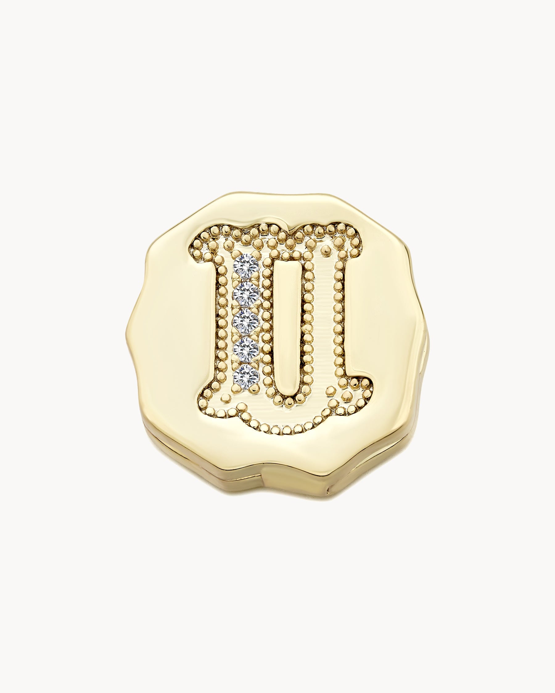 Charm Clip Bubble Vintage Buchstabe U