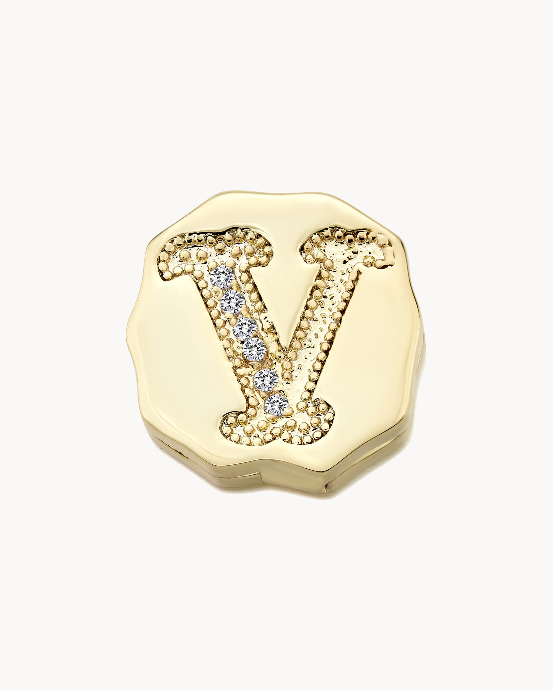 Charm Clip Bubble Vintage Letter V