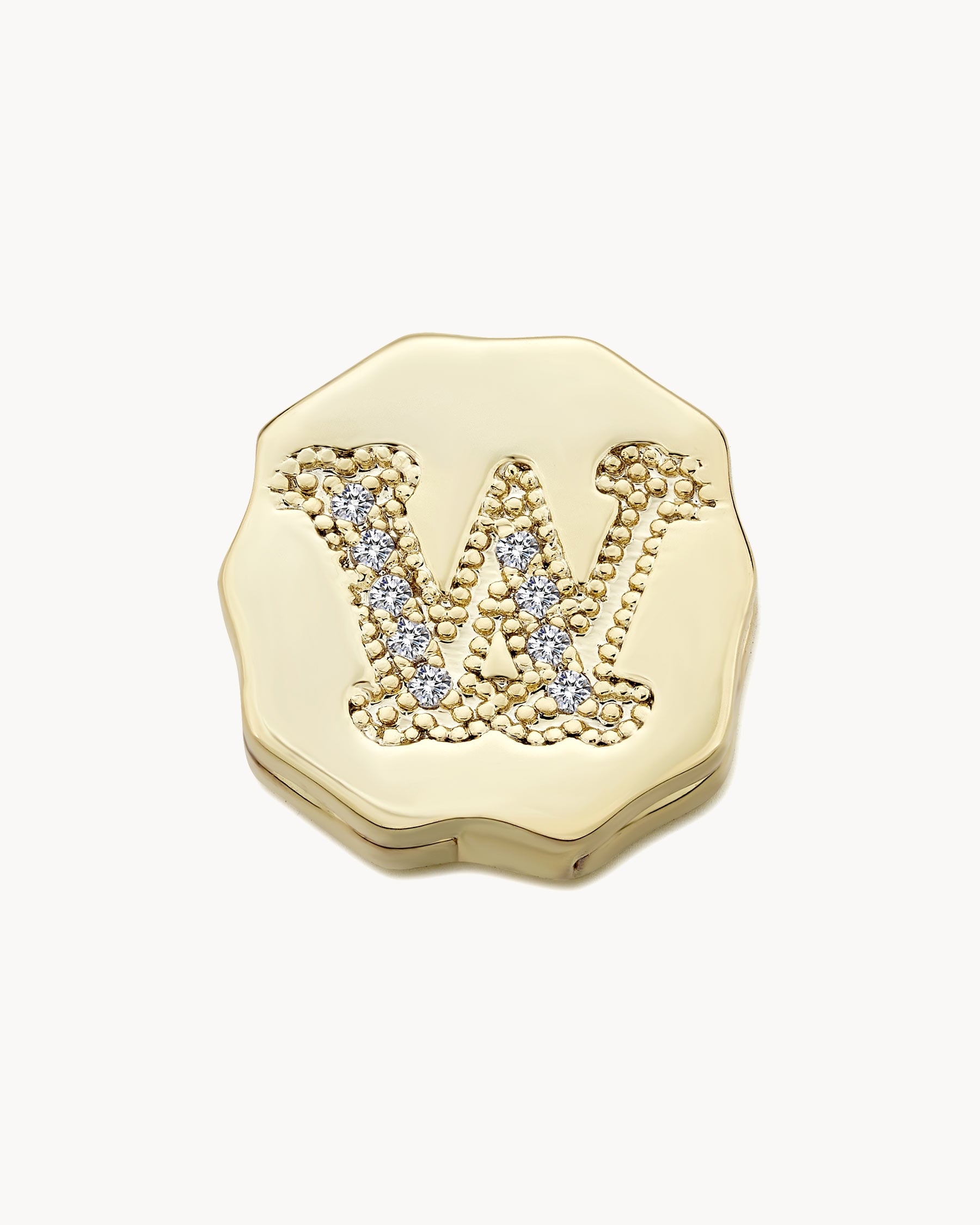 Charm Clip Bubble Vintage Letra W