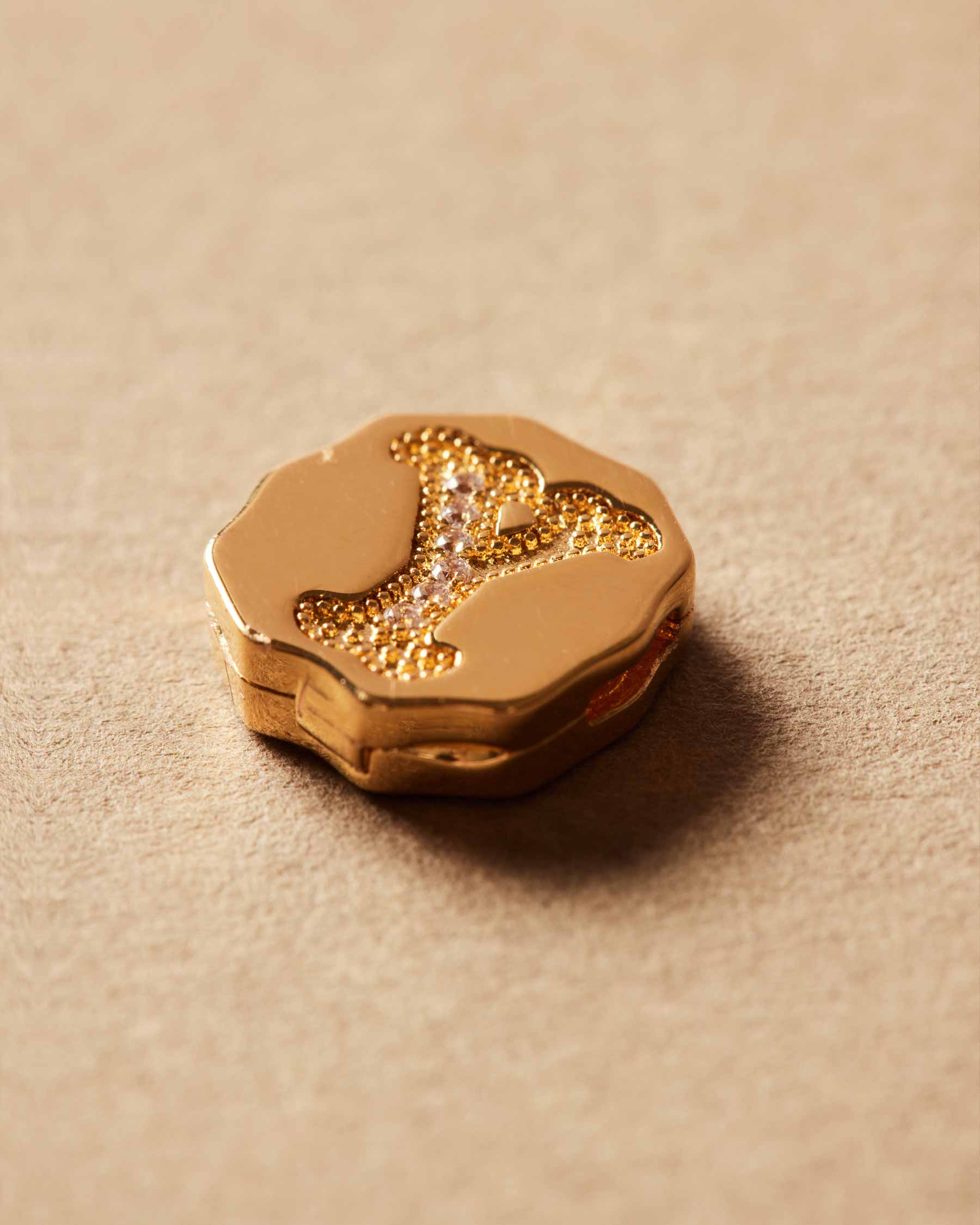 Charm Clip Bubble Vintage Buchstabe Y