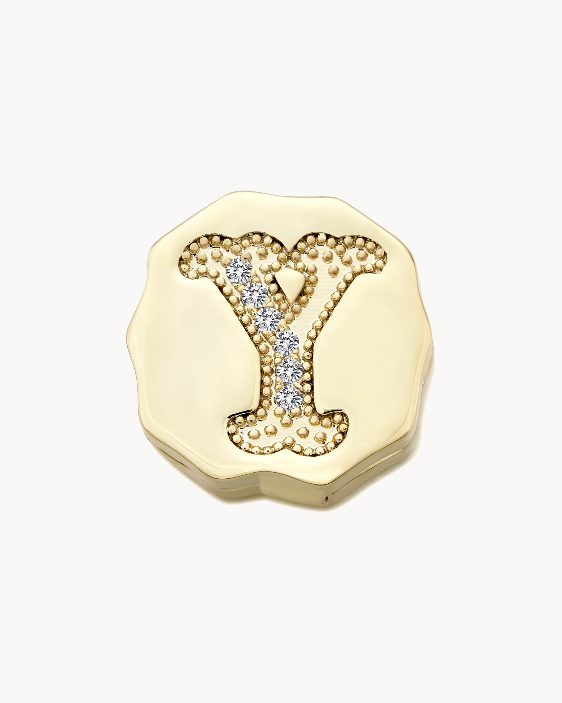 Charm Clip Bubble Vintage Buchstabe Y