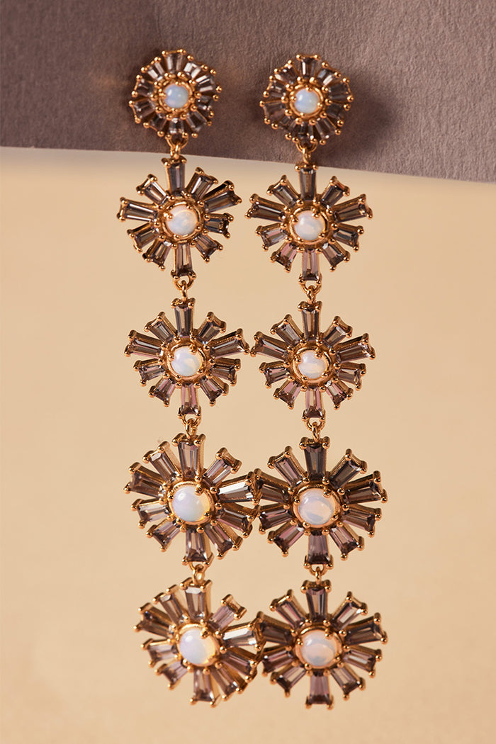 Extra Long Moon Earrings