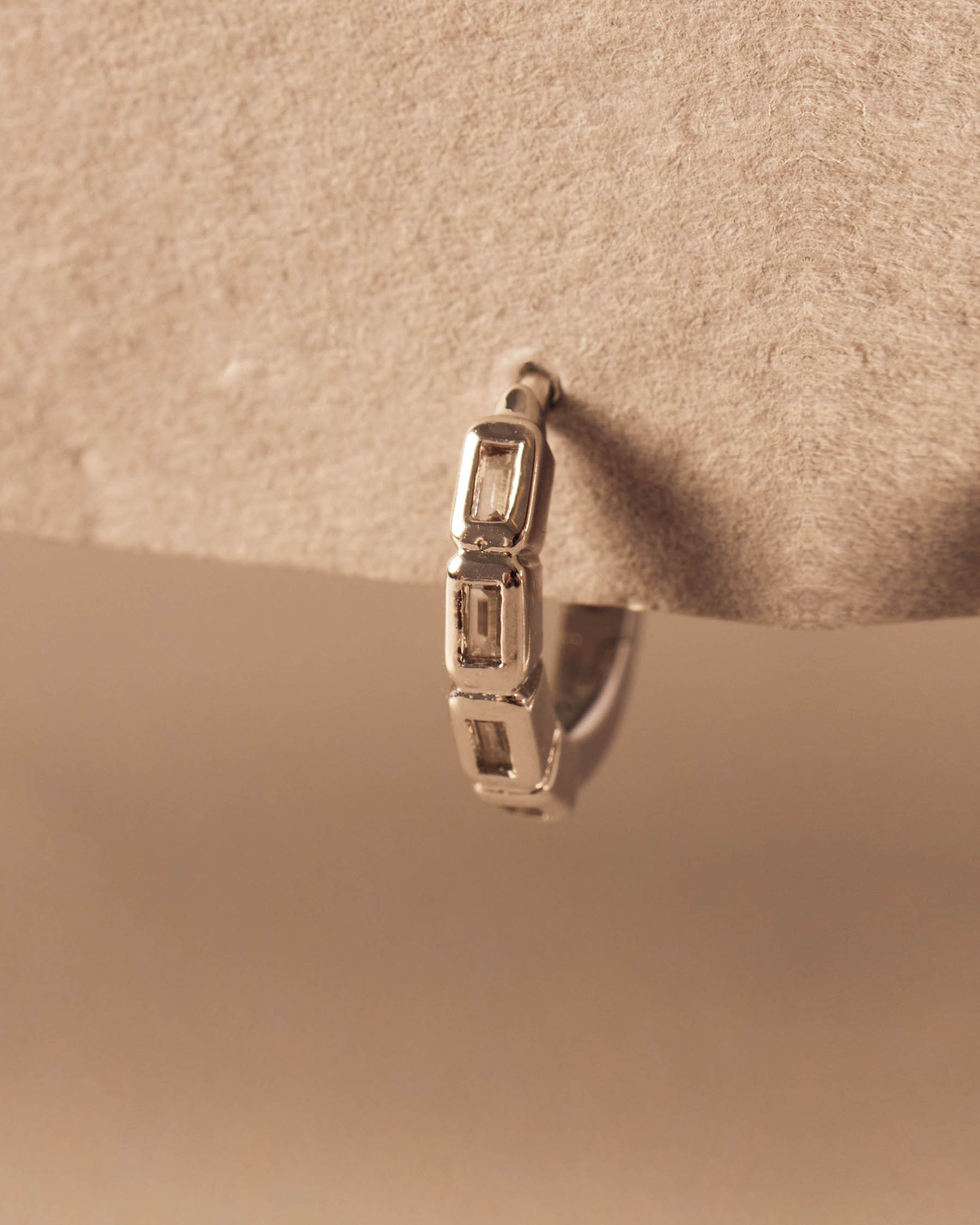 Multi Forever Hoop Earrings | Sterling Silver 925 | White Topaz