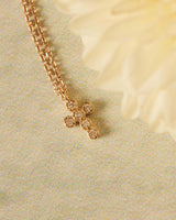 Cross Necklace : 9k Solid Gold : Diamond