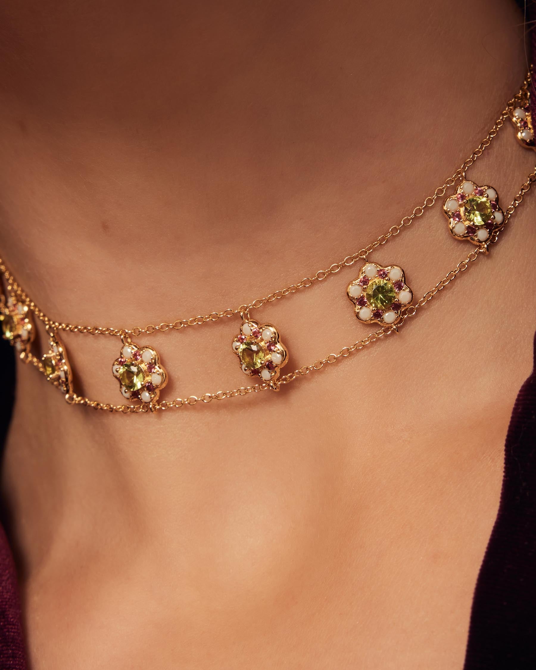 Collier ras-du-cou Vine multicolore