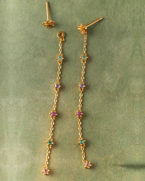 Pendientes 2 en 1 Margarita Rainbow