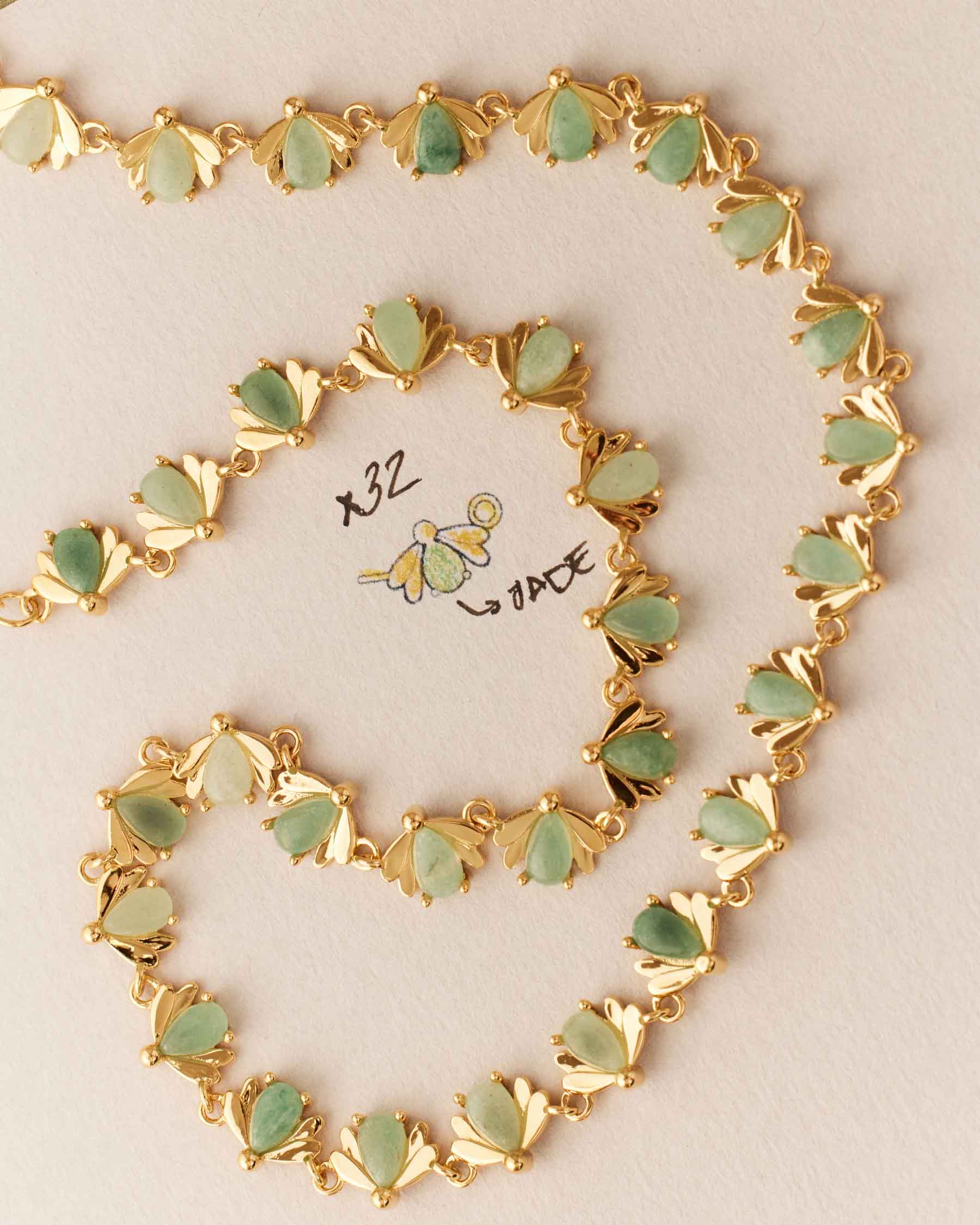 Linked Firefly Necklace