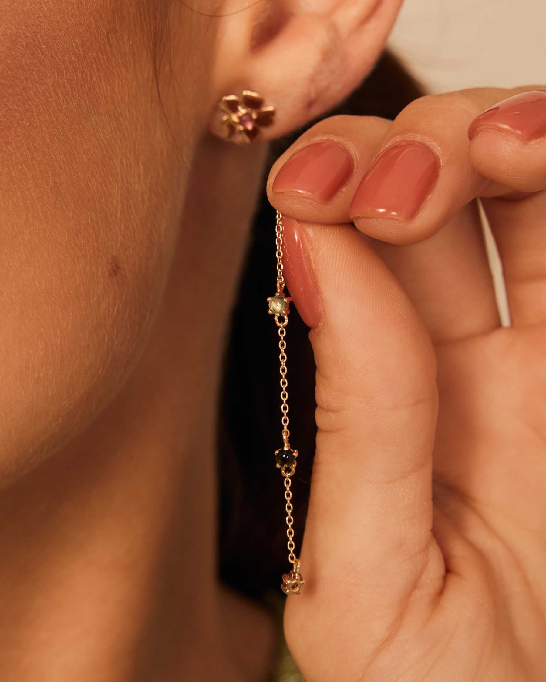 Ohrringe 2 in 1 Forever Blume aus 18K Massivgold