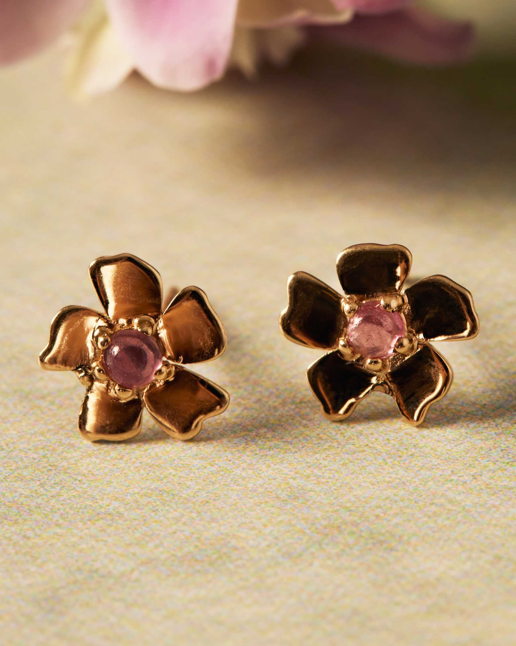 Ohrringe 2 in 1 Forever Blume aus 18K Massivgold