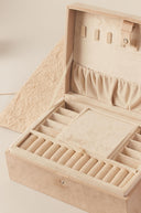 Beige Velvet XL Jewelry Box