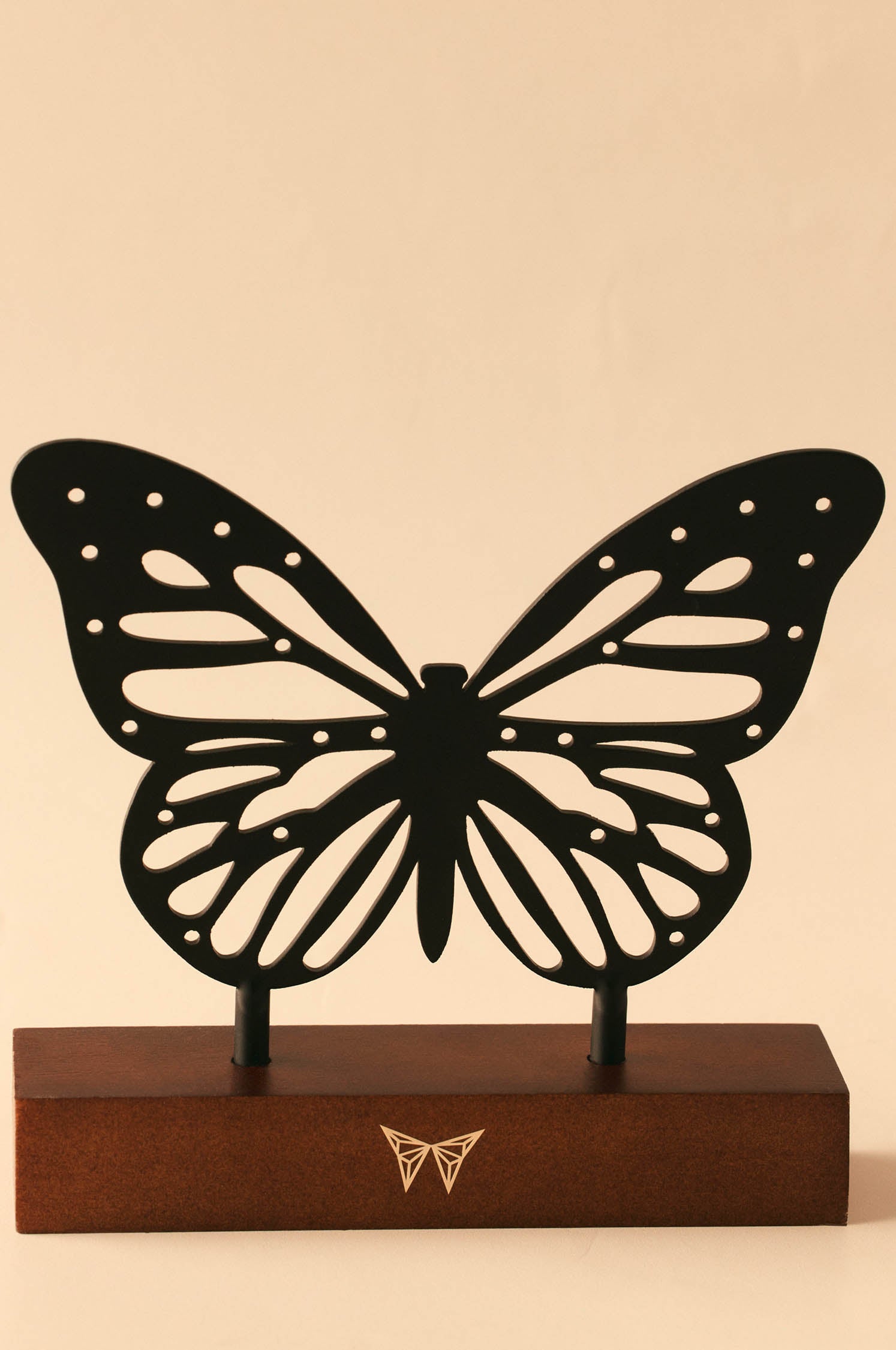 Black Metal Butterfly Jewelry Box