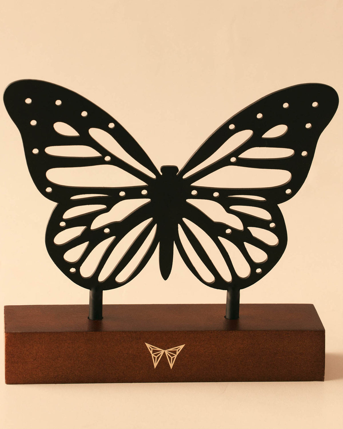 Black Metal Butterfly Jewelry Box