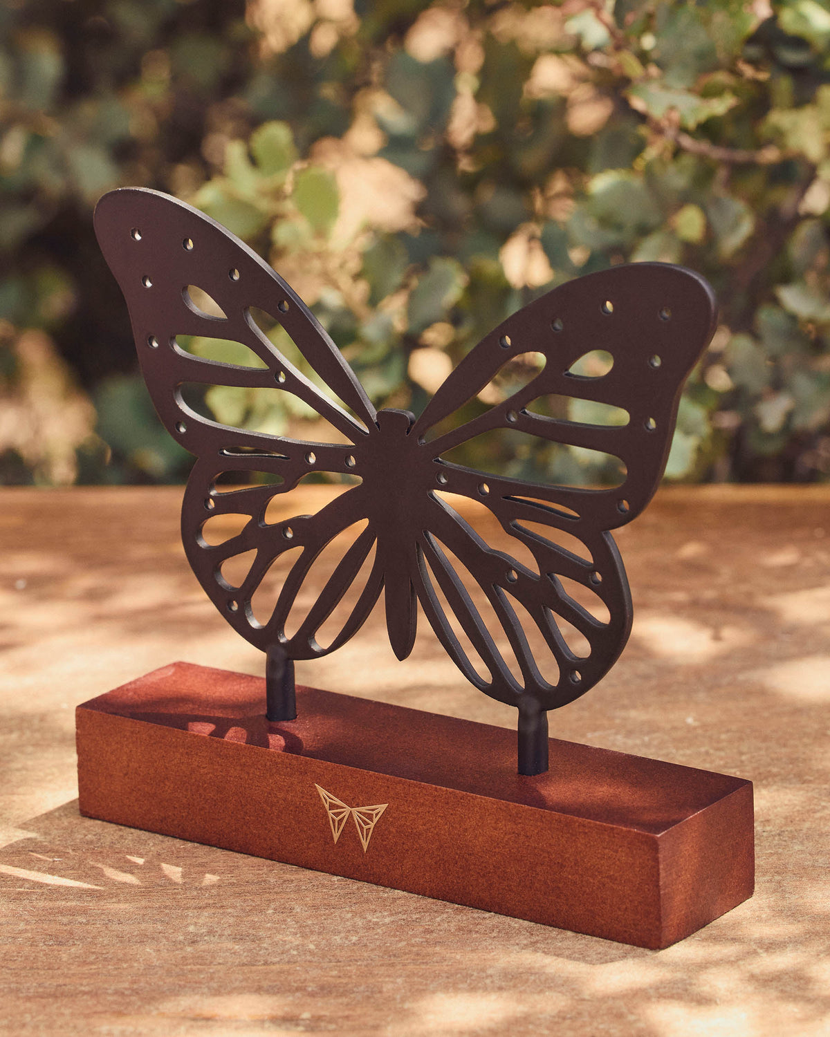 Black Metal Butterfly Jewelry Box