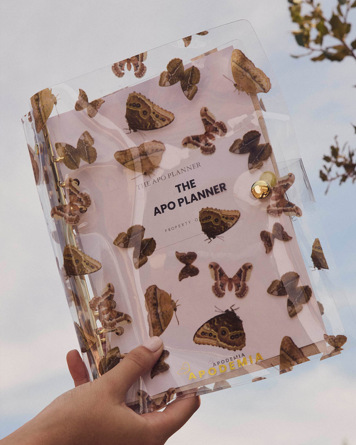 Funda Apo Planner Transparente Mariposas