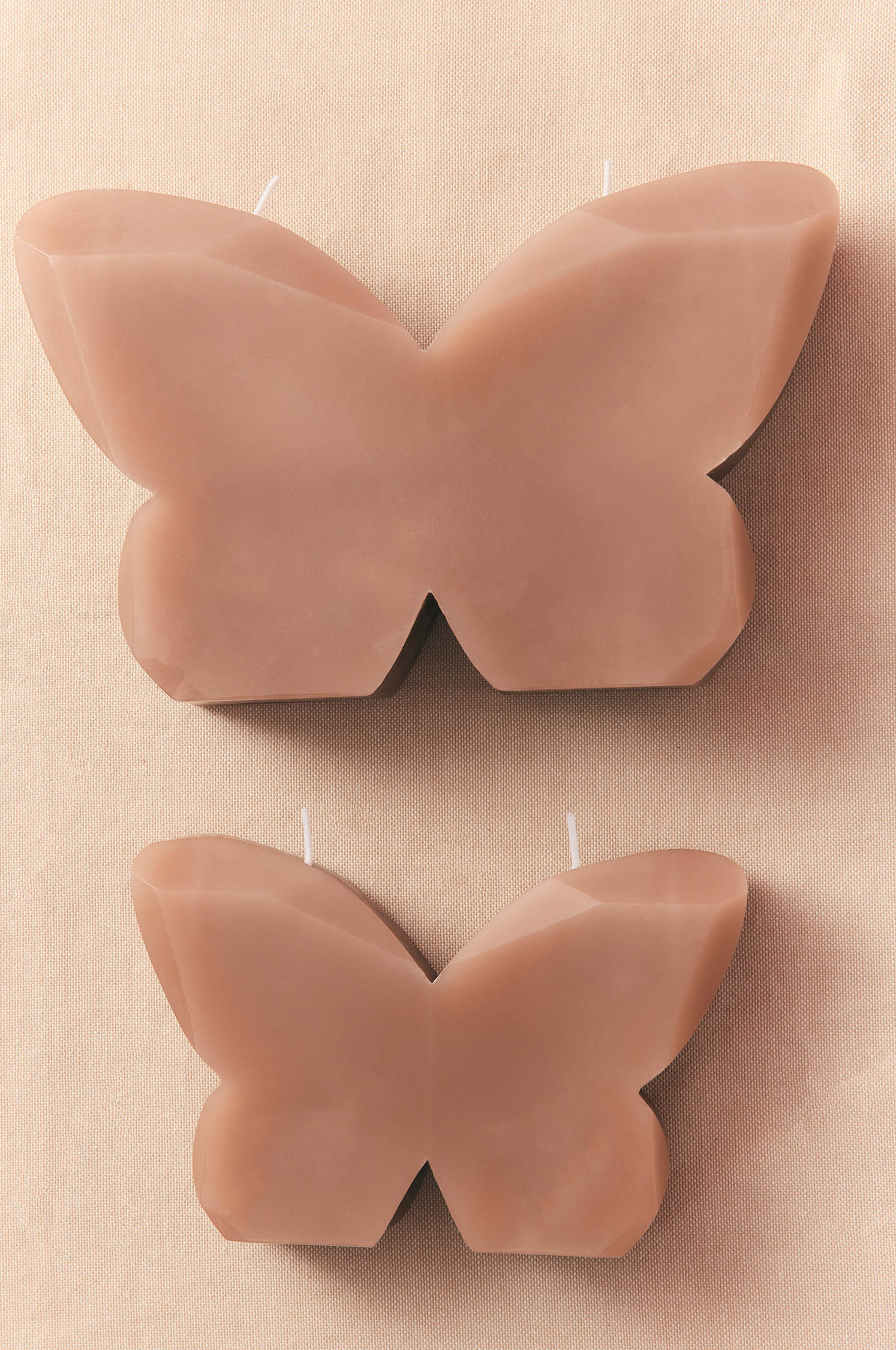Butterfly Candle M Beige