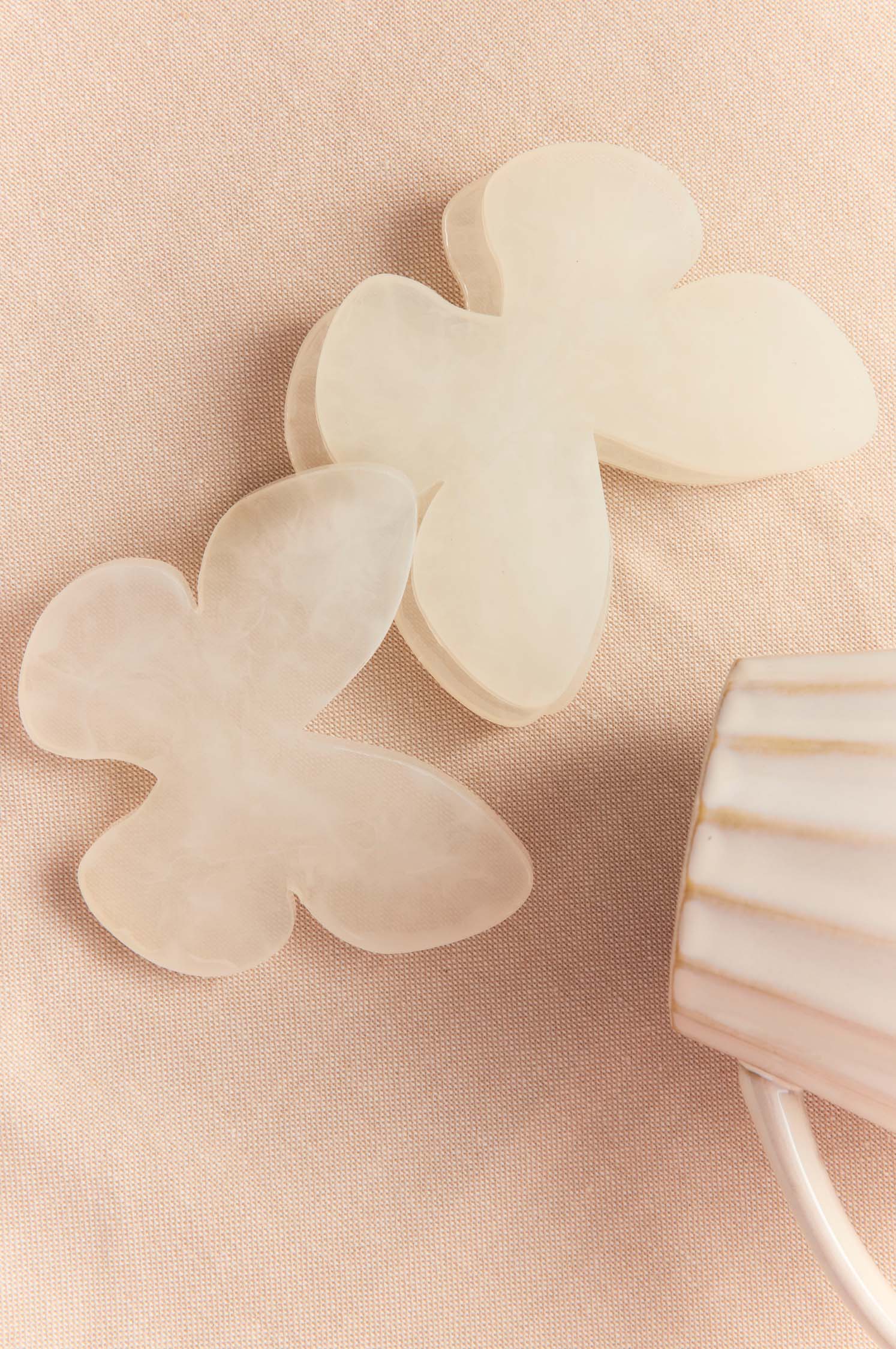 Pack of 4 White Butterfly Coasters