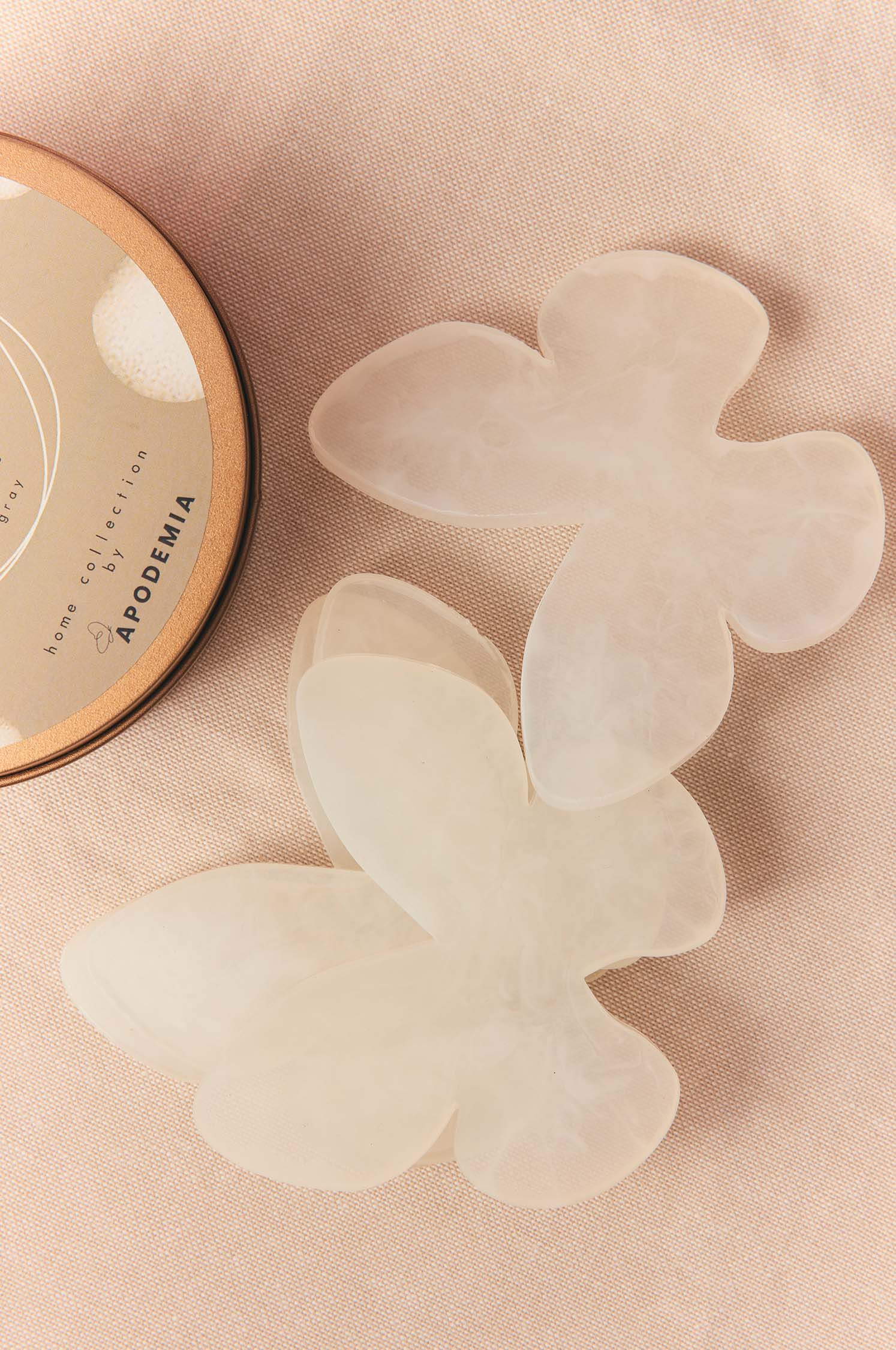 Pack of 4 White Butterfly Coasters