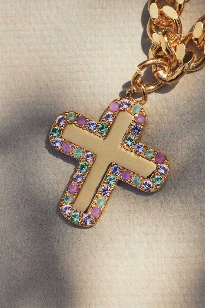Regenbogenkreuz-Anhänger
