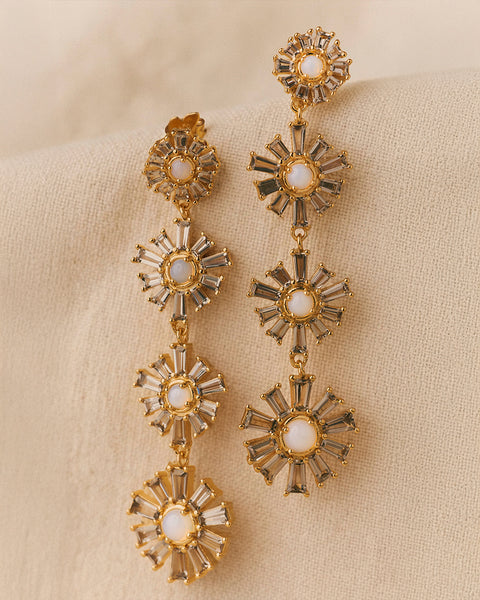 Long moon earrings
