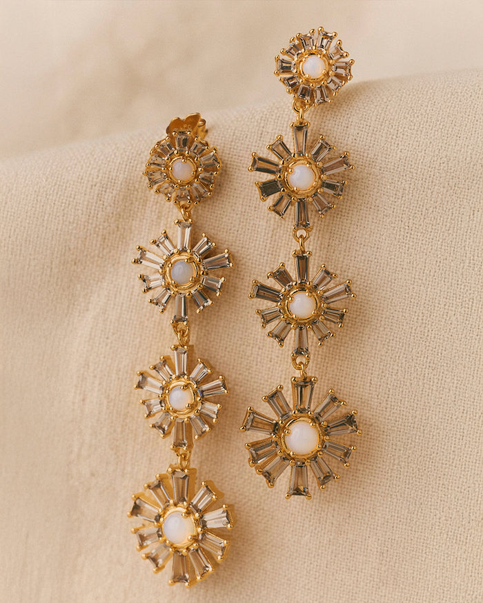 Long moon earrings
