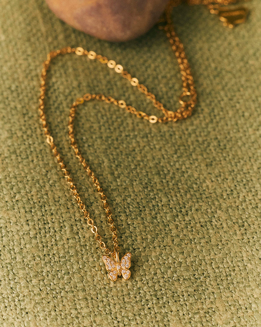 Mini Pave Papilio Necklace